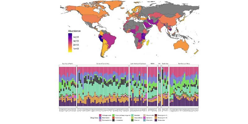 Genomic analysis of sewage from 101 countries reveals global landscape of antimicrobial resistance